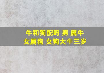 牛和狗配吗 男 属牛 女属狗 女狗大牛三岁